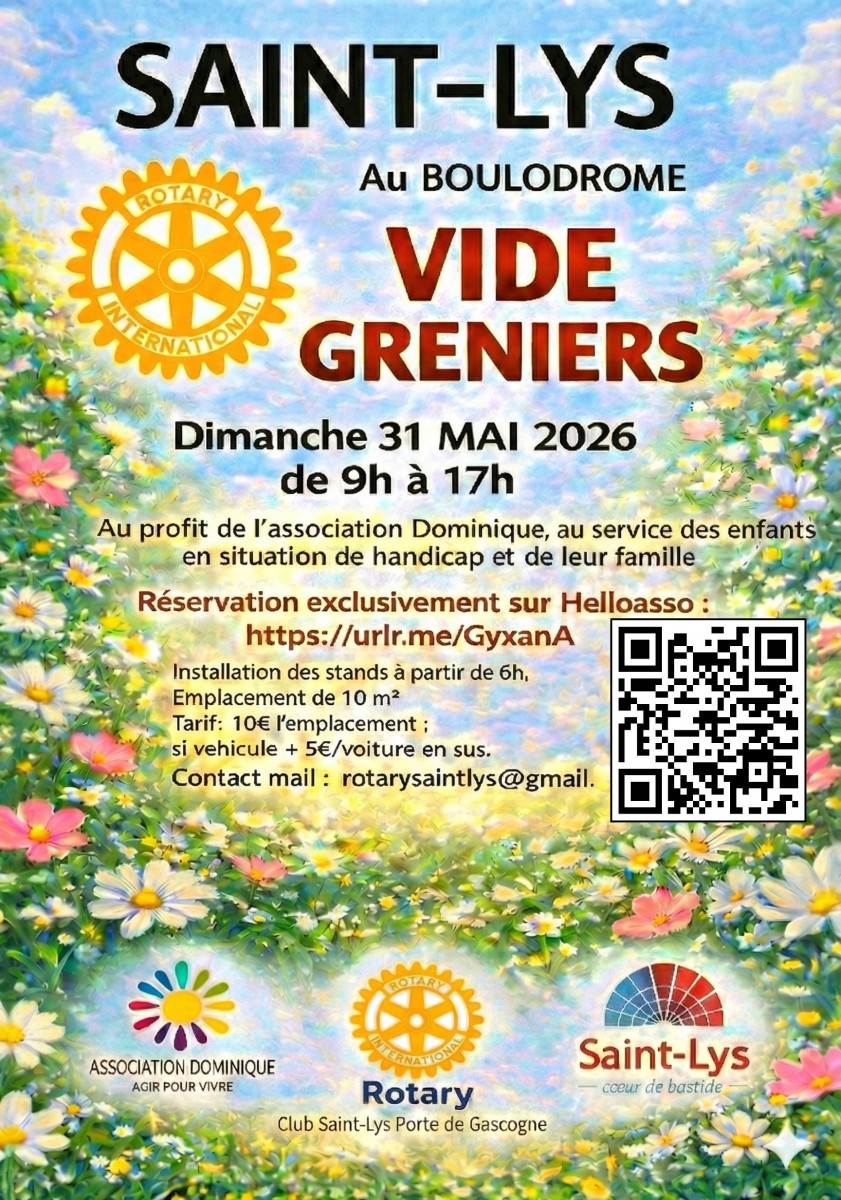 Vide grenier Rotary Club de Saint-Lys